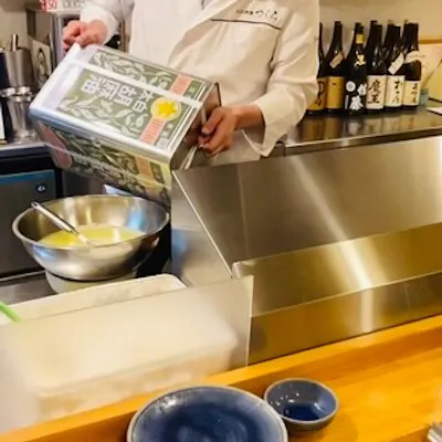 太白胡麻油100%使用、軽やかな揚げ上がり
