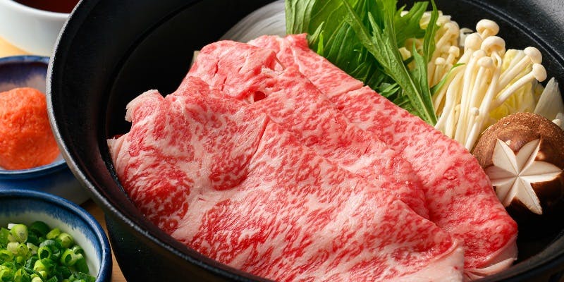 宴会コース　【国産牛しゃぶしゃぶ・野菜盛り合せ食べ放題＋飲み放題付】　4名様より（極上牛）