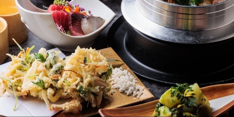 【初めての方へ】2h飲み放題付き　旬菜と鮮魚の四季の味覚を楽しむ