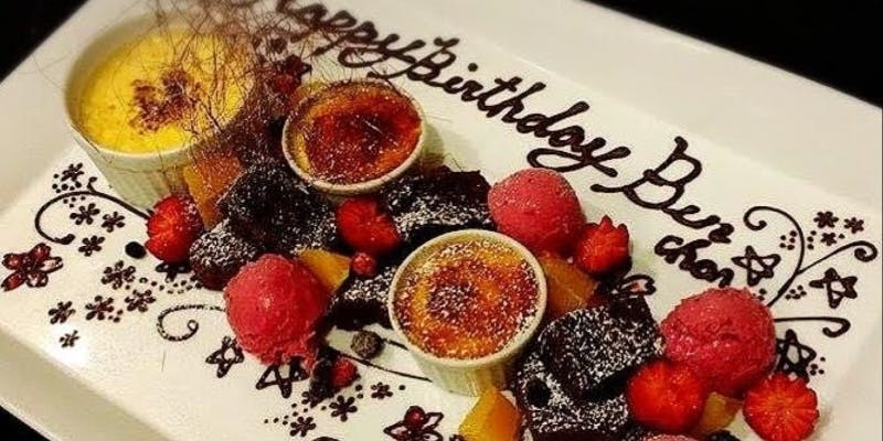 【記念日コース】メッセージ付きデザートとスパークリングワイン飲み放題＋120分飲み放題