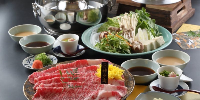 【神戸牛すき焼きセット】しゃぶしゃぶも選択可（個室確約）