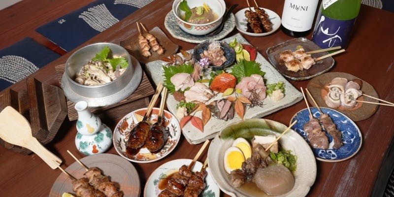 【人気の焼鳥・おでん・釜飯が楽しめる】はなひげ6600円コース