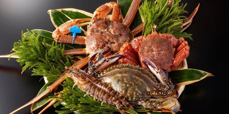 蟹会席上【蟹×握り寿司×雲丹】＋選べる1ドリンク付き