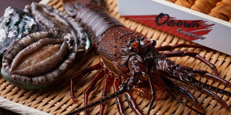 【おまかせコース】活イセエビと活鮑、選べる厳選ステーキ100g　全10品＋上州牛サーロインステーキ