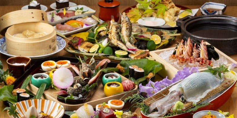 【季節の宴コース】ヤリイカの活き造り・握り寿司など全11品＋飲み放題120分付き（一休限定）