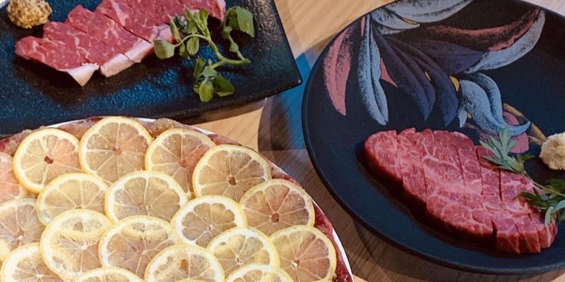 焼肉5種と炭焼きステーキが付いた お肉の極みコース