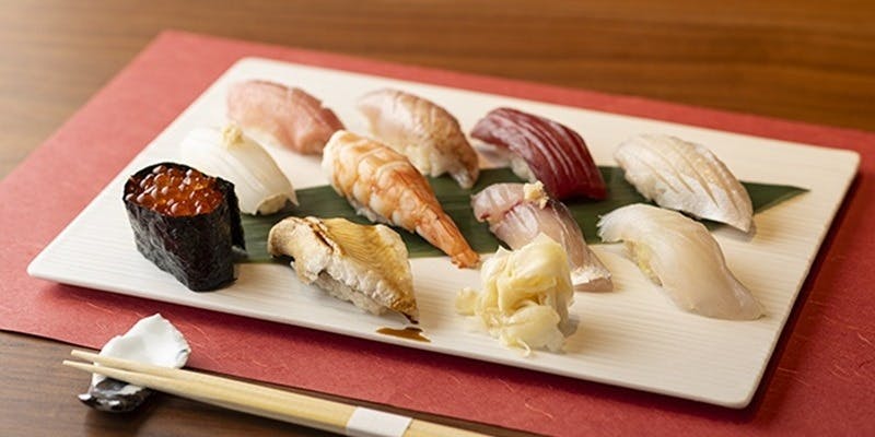 おまかせコース【萬代】料理2品、鮨10貫など贅沢なメニューを味わう＜全8品＞