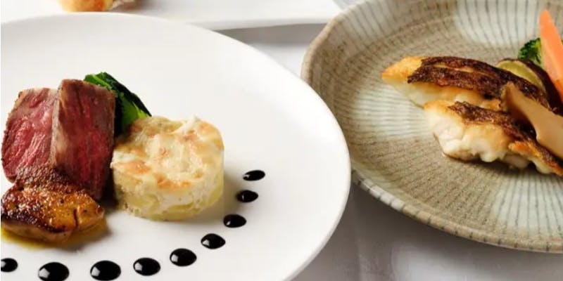 【鮮コース】和牛サーロインと鮮魚のコース 全6品9,000円＋ペアリングワイン3種付