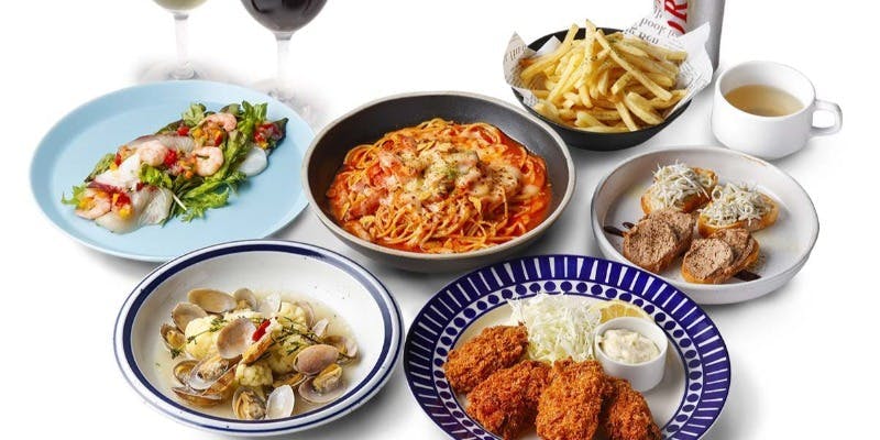 オイスターバーのパーティープラン　飲み放題付きカジュアルコース