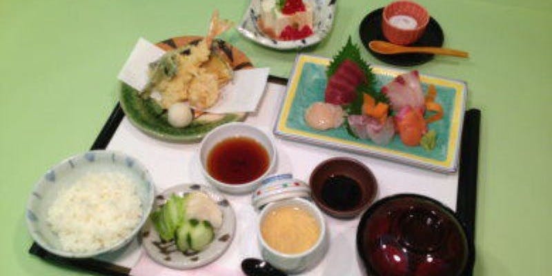 お刺身と天ぷら膳