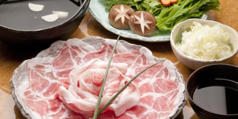 【豚のしゃぶしゃぶ】　やまゆりポーク　肩ロースと豚バラ使用