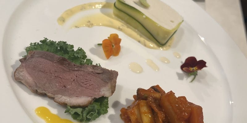 【要予約】和牛ほほ肉かハンガリー産鴨が選べる！デザート付き全6品 お肉のコース