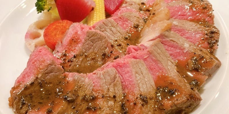 【金/土】乾杯スパークリング付飲み放題プラン！メインの牛サーロインのポワレ トリュフソースで大満足