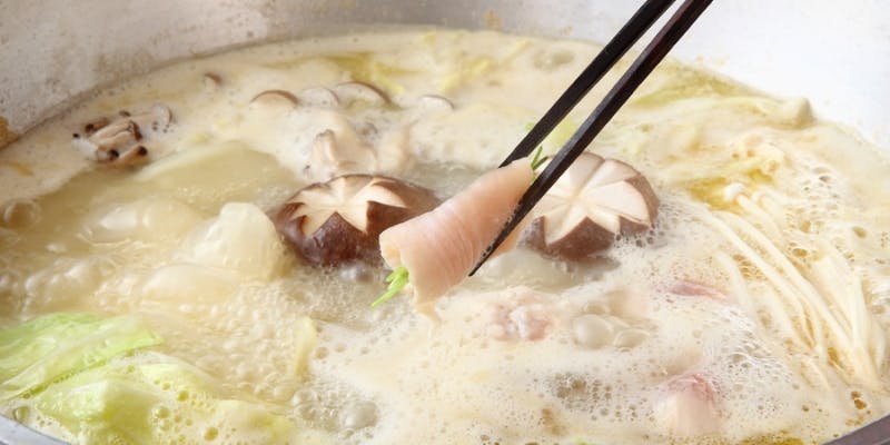 鶏白湯の水炊きコース