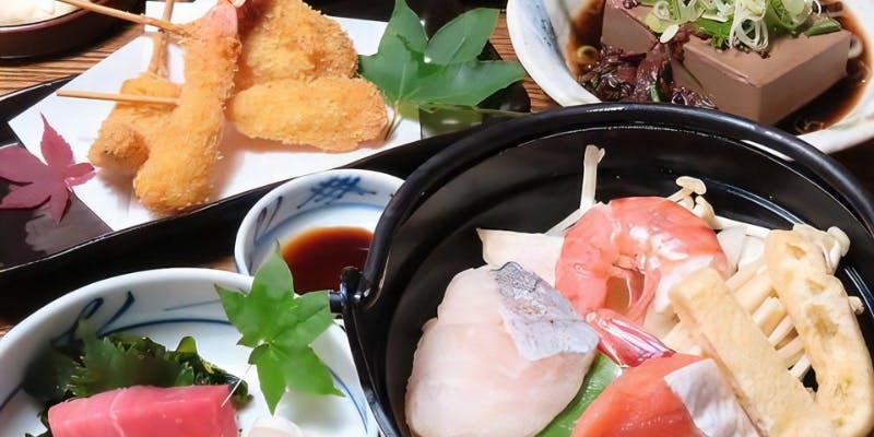 【旬の贅沢コース】板前厳選の季節食材を味わう