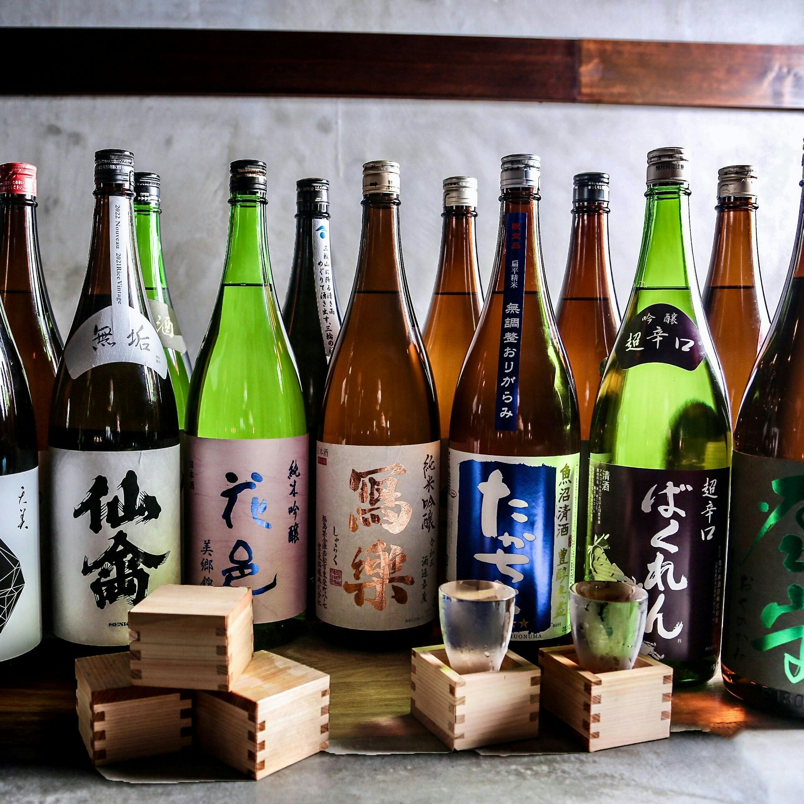 選りすぐりの日本酒20種類を堪能