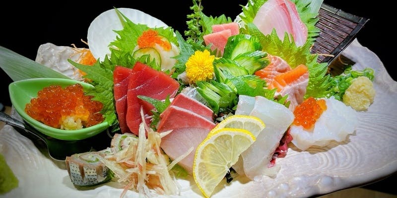 【飲み放題付き】6500円（税込）鮪、天ぷら、牛タンなど。よってき堪能コース！