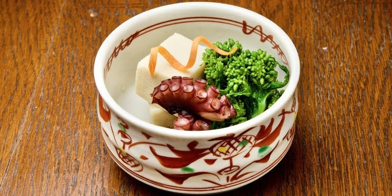 【チョイスコース】自慢のあて盛り合わせ6種、和牛ローストビーフ、海老天クランチロールなど全7品