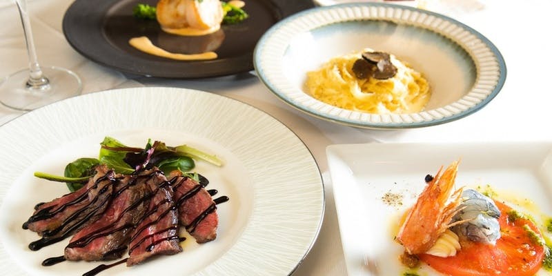 【陽プラン・2H飲み放題付（8/4～）】フォアグラのせパスタや和牛赤牛のペポーゾ、カルパッチョやリゾット