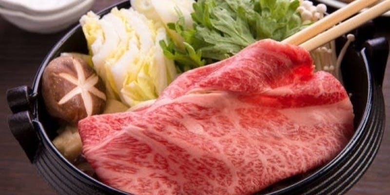 【三大和牛松坂牛＆豊洲海鮮】ワンランク上の極食べ放題コース　しゃぶしゃぶ＆すき焼き