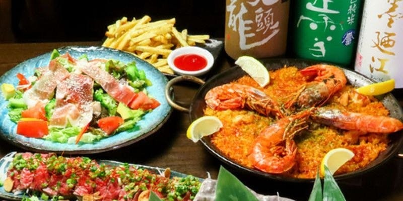 【一番人気2時間飲み放題！】大人気海鮮パエリア付コース（全6品）