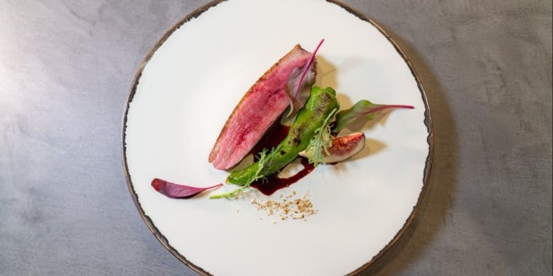 【一休限定特別コース】七谷鴨の炭火焼きを含む季節の料理　6～7品