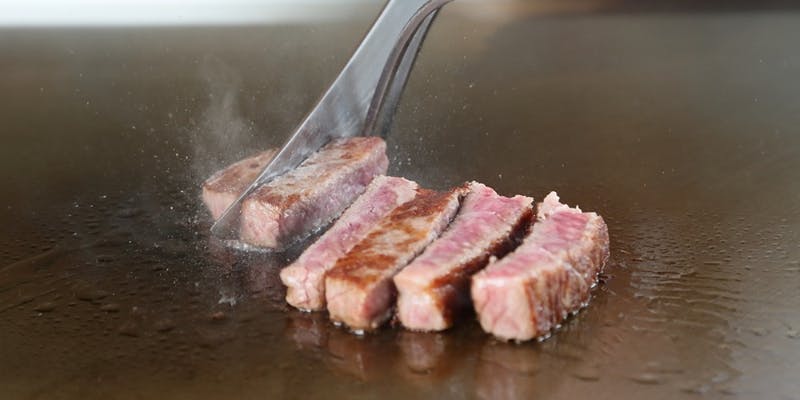 京果コース　A5ランクのステーキをメインにした全7品のコース