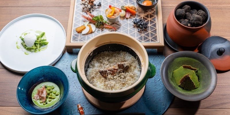 【TKGセット】トリュフとフォアグラの卵かけご飯を、北海道産塩水ウニなどご飯のお供と楽しめるプラン