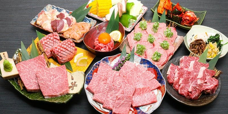 【シン・カナヤコース】和牛ユッケ、厚切り上塩タン、極み特製和牛ハラミなど全14品