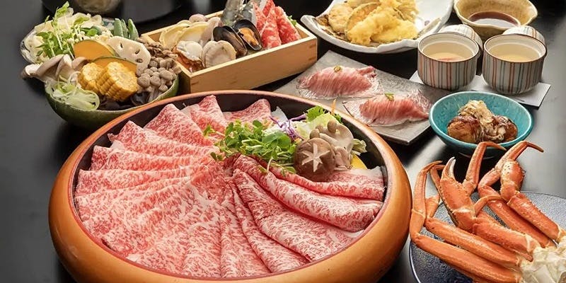 【神戸牛・ずわい蟹食べ放題コース】（しゃぶしゃぶ）