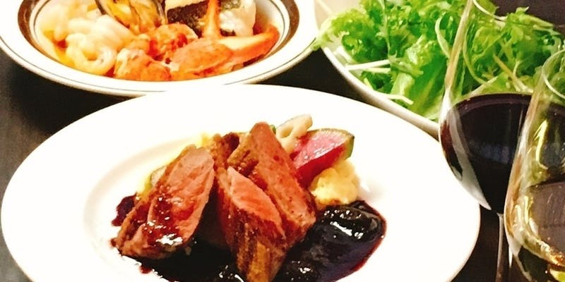 本日おススメ料理とフリードリンクコース（歓送迎会・宴会・パーティ・忘年会・新年会などにおススメ）