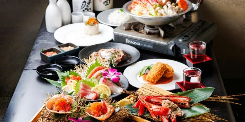 【贅沢タラバ蟹鍋コース】蟹と和牛を楽しむ冬の贅沢プラン3時間飲み放題付