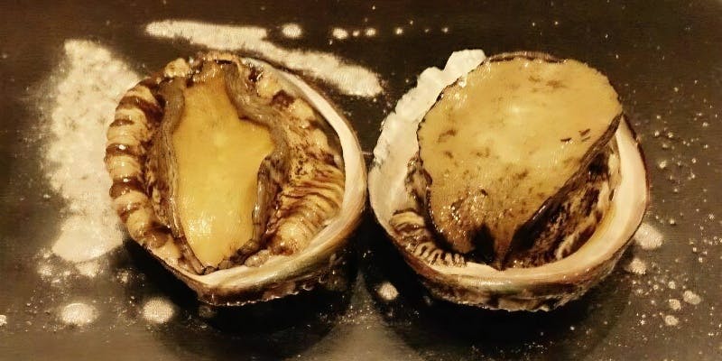 【スペシャルコース】活鮑、広島牛、焼き野菜、ガーリックライス、デザートなど全8品