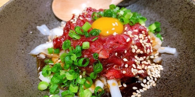 【菊陽コース】新鮮な馬肉三点盛・馬刺ユッケなど（全7品）