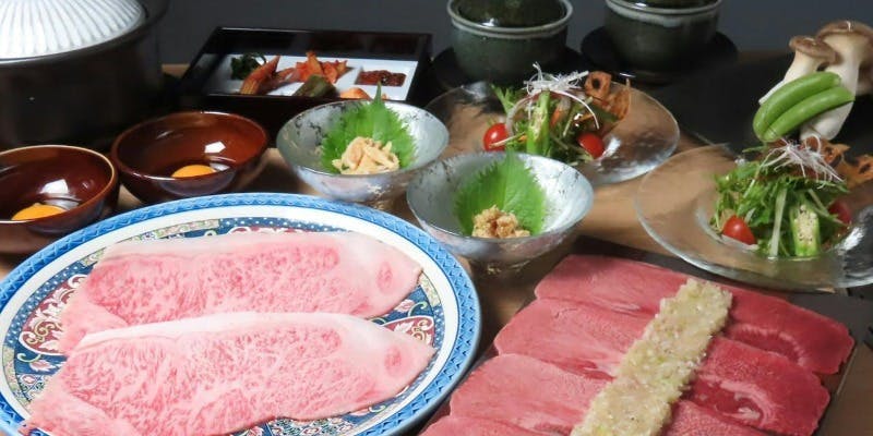 【真焔堪能お料理のみコース】サーロイン焼きすき・たたみネギタン塩を含む全10品