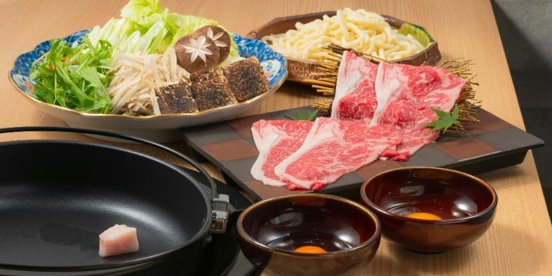 【くまもとあか牛すき焼きコース】全7品