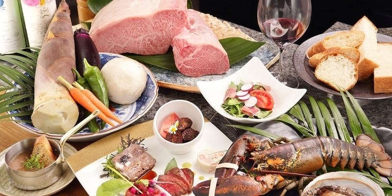 瑠璃（るり）ステーキと海鮮のコース　全9品