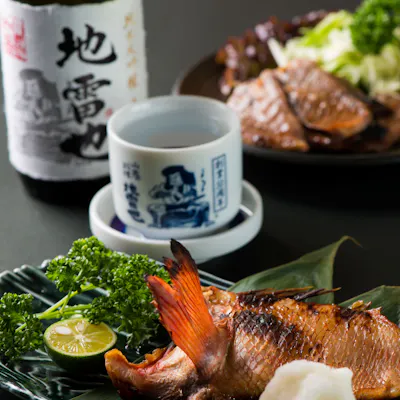 宮城の銘酒と特製地酒。きんきの旨味を引き出す大人の贅沢。