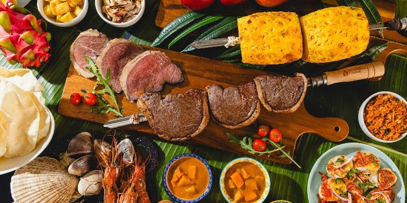 【美と滋味の贅沢コース】浜焼きとシュラスコの饗宴（土日祝）