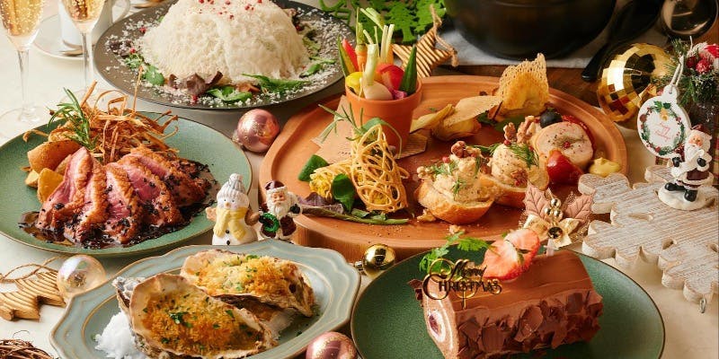 【12月24、25日】鴨のローストなど7品「2025Xmas Fioreコース」ウェルカムドリンク付き