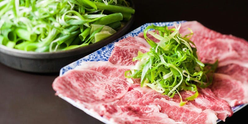 【平吉コース】牛葱すきやき・焼物・〆はとろろめし等　7品