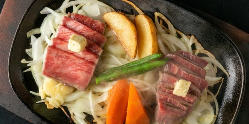 黒毛和牛ヘレ＆ロースステーキコース　200g