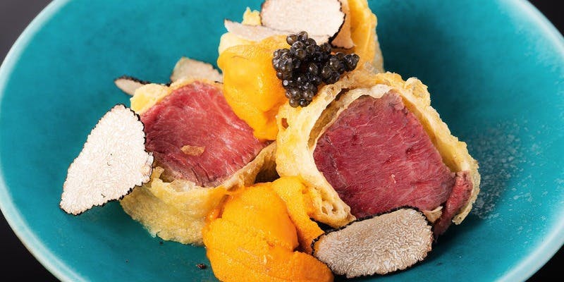 限定　天麩羅会席【蓮華】　牛ヒレ　アワビ　フカヒレ