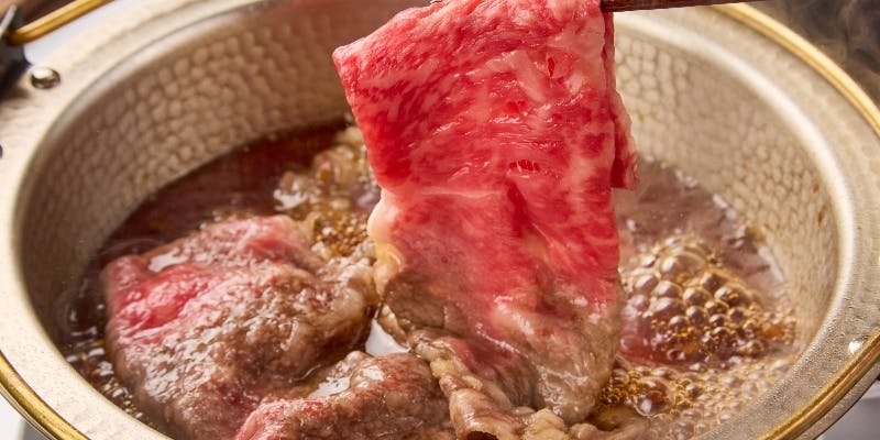 【上コース】神戸牛刺身から神戸牛すき焼き2種など