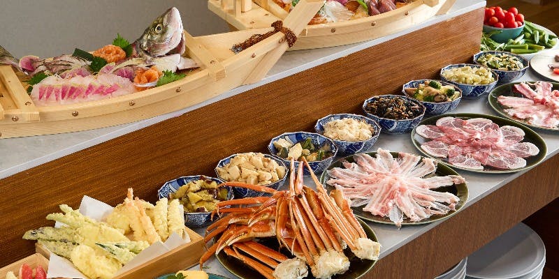 【伊勢海老やタラバ蟹食べ放題】伊勢海老、タラバ蟹、テルミドールなどを含む贅沢食べ放題