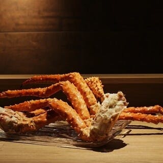 北海道知床産のいばら蟹を堪能