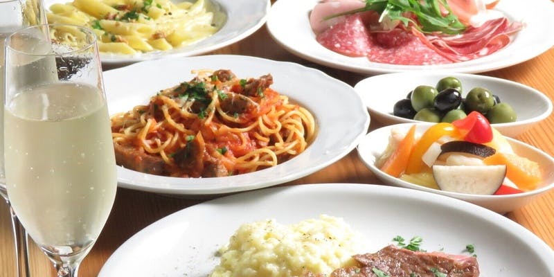 【お得なパーティープラン】前菜やパスタ、お肉など自慢のイタリア料理を楽しめます＋2時間飲み放題付