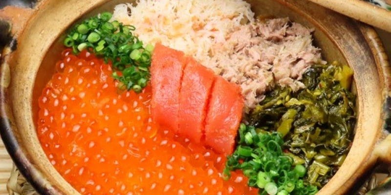 福岡の地酒5種を含む2H飲み放題付！極上海鮮土鍋ごはんコース