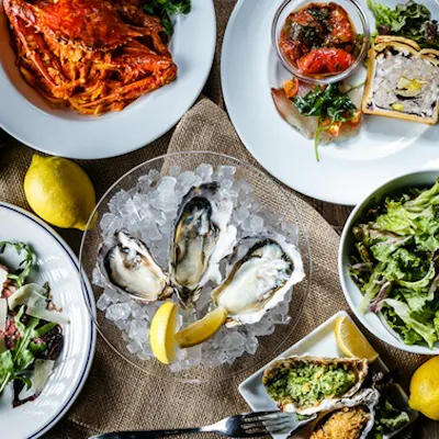 多彩な牡蠣料理と肉・魚料理も充実