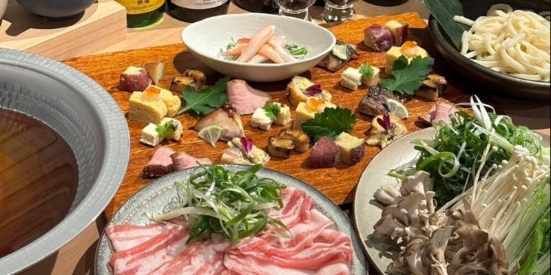 【飲み放題付】純米吟醸豚しゃぶ鍋コース